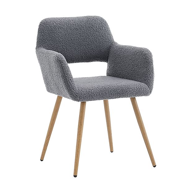 OKWISH 4-Fußstuhl Esszimmerstühle, Teddy-Samt Make-up Stuhl günstig online kaufen