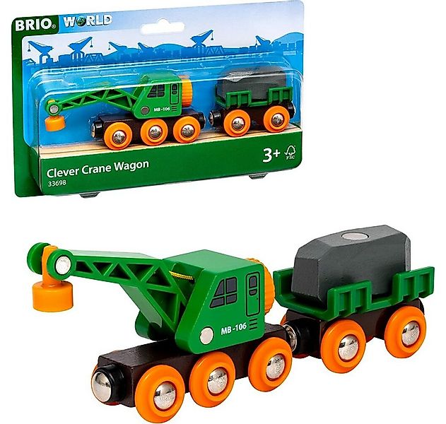 BRIO® Spielzeug-Kran World Grüner Kranwagen mit Anhänger (grün/gelb) günstig online kaufen