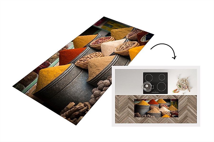 MuchoWow Küchenläufer Kräuter - Ton - günstig online kaufen