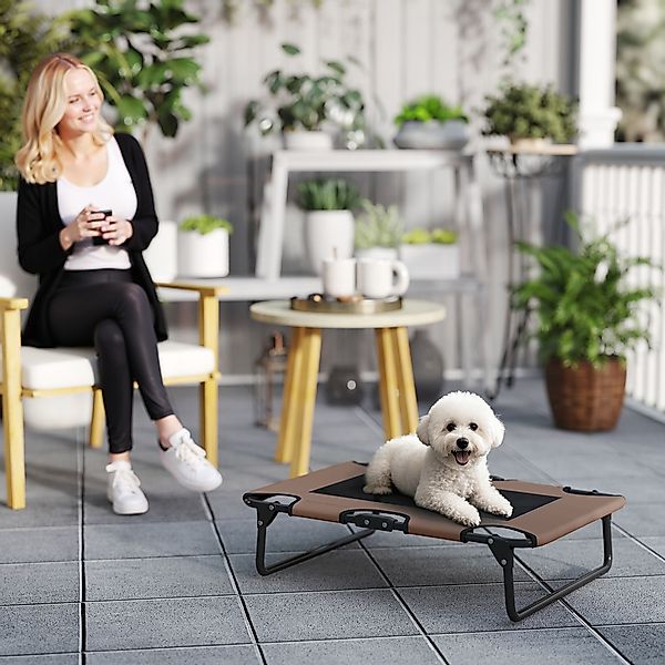 PawHut Erhöhtes Hundebett klappbar Haustierbett, Outdoor Hundeliege mit Net günstig online kaufen