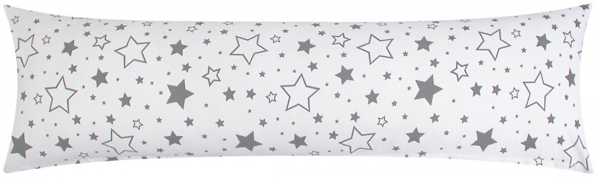 Heubergshop Seitenschläferkissenbezug, (1 Stück), 40x145cm Sterne Schwarz 1 günstig online kaufen