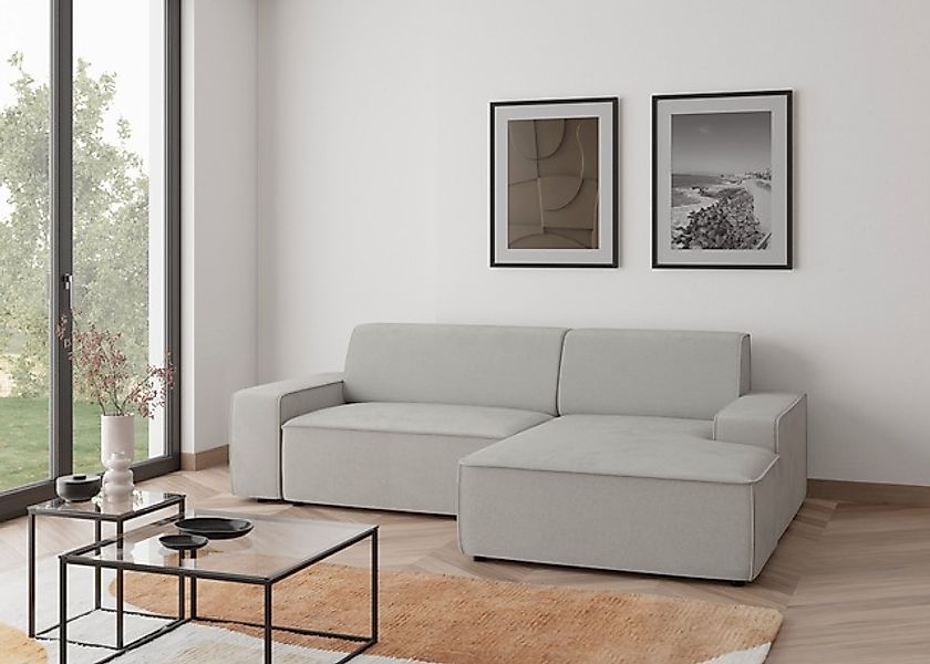 TRENDMANUFAKTUR Ecksofa »Graz, wahlweise mit Sitzvorschub und Bettkasten, L günstig online kaufen