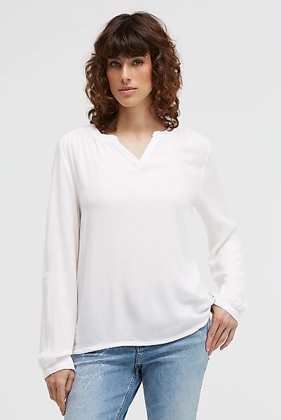 SOCCX Langarmbluse mit Tunnelzugband im Saum günstig online kaufen