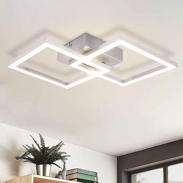 Nettlife LED Deckenleuchte Eckig Silber Modern günstig online kaufen