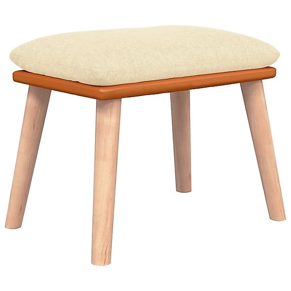 vidaXL Fußhocker Creme 45x29,5x39 cm Stoff und Kunstleder Modell 1 günstig online kaufen