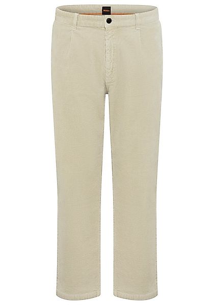 BOSS ORANGE Cordhose Pleated tapered fit, Feincord-Qualität, Bundfalte günstig online kaufen