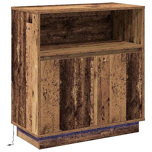 vidaXL Sideboard mit LED Altholz 71 x 34,5 x 75 cm Holzwerkstoff 869656 günstig online kaufen