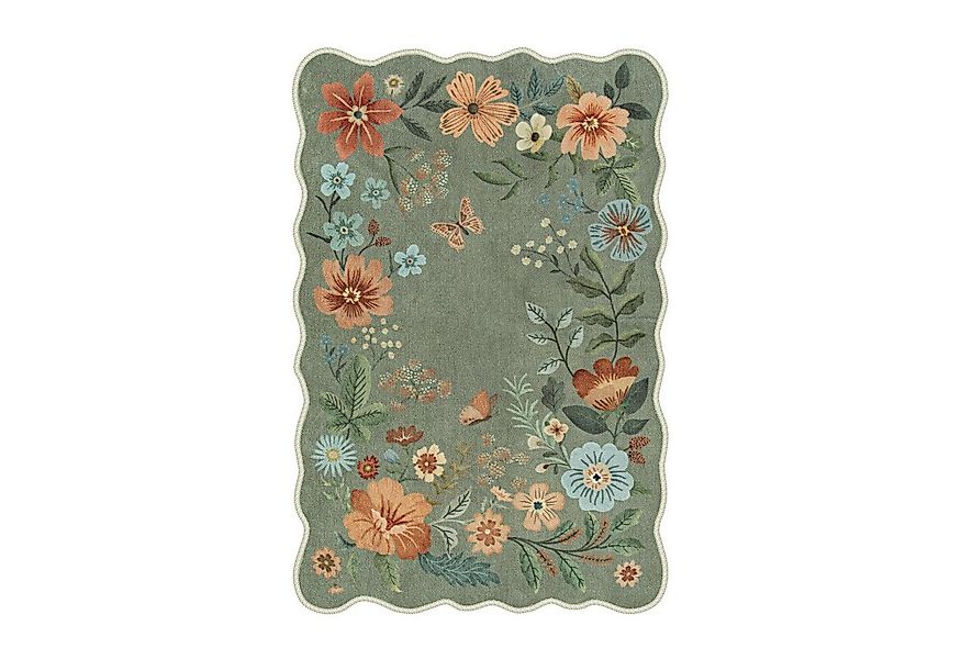 Kaket Fußmatte Kleiner Floral Teppich, Rutschfest Waschbar, Ultra-Dünn & We günstig online kaufen