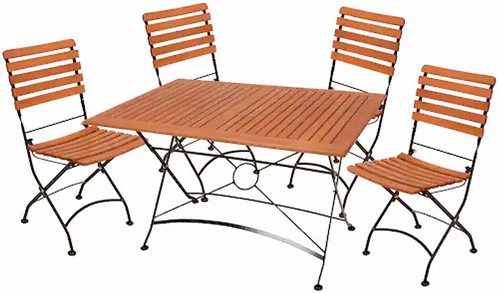 Garden Pleasure Garten-Essgruppe »WIEN« 5 Stk. tlg. mit Klappfunktion günstig online kaufen