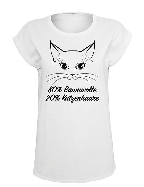 Youth Designz Print-Shirt "Katzenhaare" Damen T-Shirt günstig online kaufen