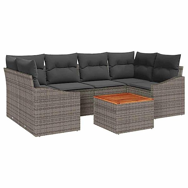 vidaXL Garten-Sofa-Set 7-Tlg Grau 3356452 günstig online kaufen
