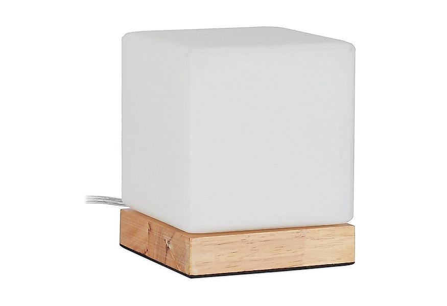 relaxdays Tischleuchte Tischlampe Würfel günstig online kaufen