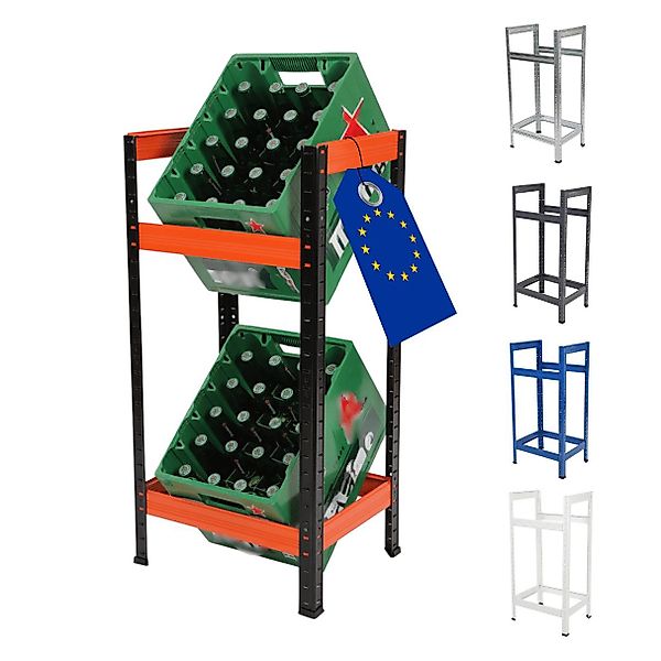 Modo24 Kastenständer Helios Kistenregal Metall, Kellerregal für 2-3 Kisten, günstig online kaufen