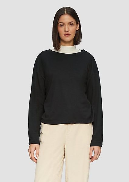 s.Oliver Sweatshirt Sweatshirt mit Faltendetail am Ärmel Raffung günstig online kaufen