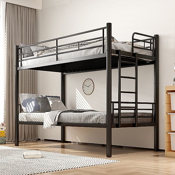 OKWISH Metallbett mit Sicherheitsgeländer (Etagenbett, Kinderbett, günstig online kaufen