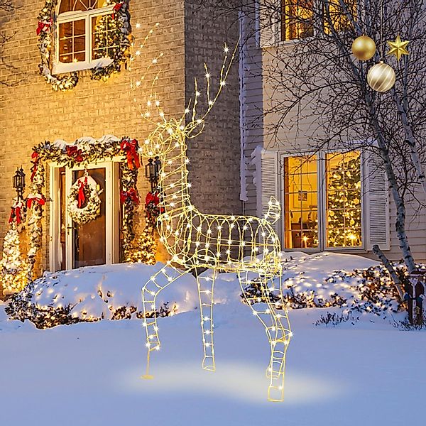 COSTWAY Weihnachtsfigur (1 St), LED Rentier, günstig online kaufen