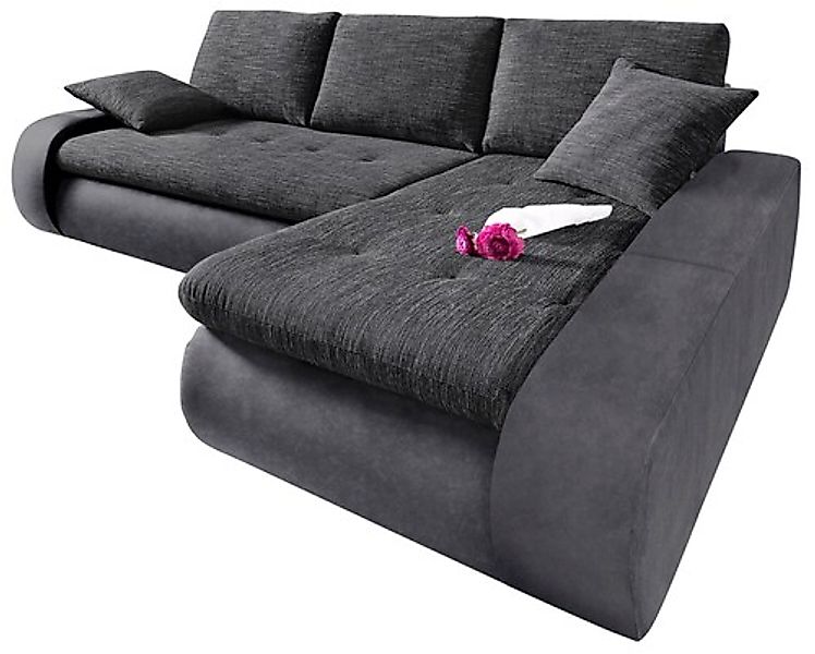 TRENDMANUFAKTUR Ecksofa »Indie, modern und bequem, Materialmix, L-Form«, wa günstig online kaufen