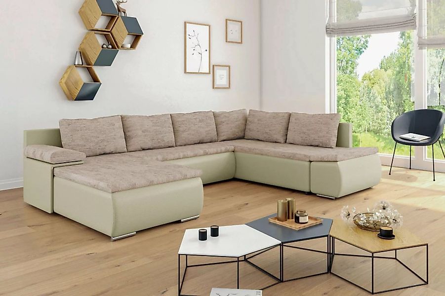 99rooms Wohnlandschaft Nessi, Sofa, U-Form, Ottomane links oder rechts best günstig online kaufen