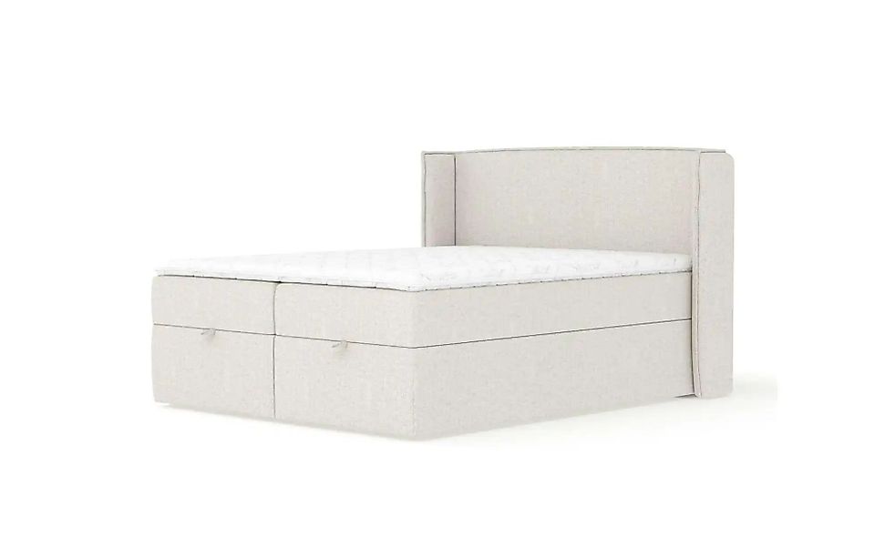 Boxspringbett mit Stauraum   ¦ beige ¦ Maße (cm): B: 178 H: 117 Betten > Ko günstig online kaufen