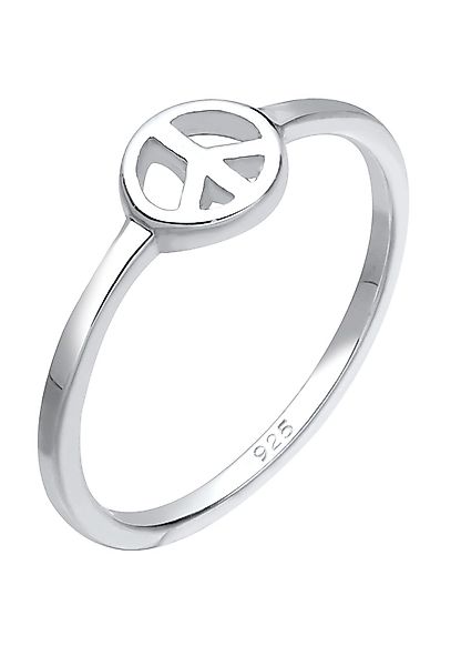 Elli Fingerring Peace Frieden Symbol 925 günstig online kaufen
