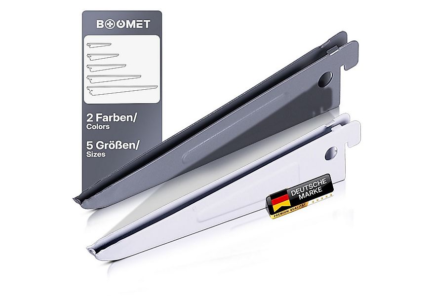 BOOMET Wandregalhalter Regalträger 2-reihig für Wandschienen, 1 10-tlg., Re günstig online kaufen