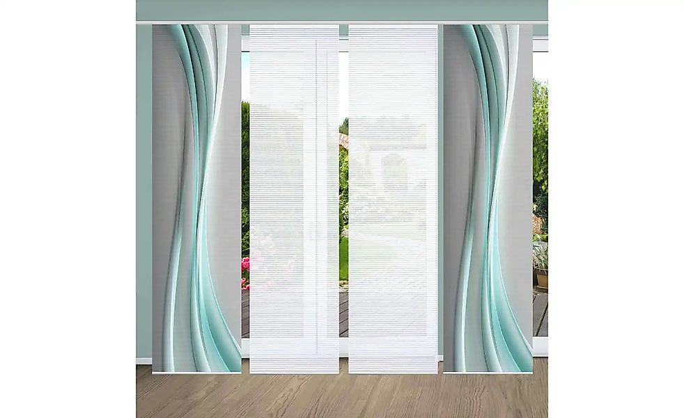 HOME in green Schiebegardine "ELANIA" Paneelwagen 4 Stk. tlg. SET DIGITALDR günstig online kaufen