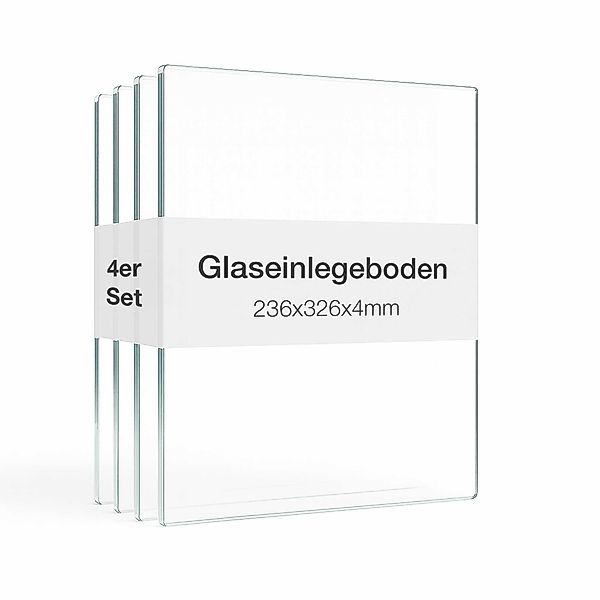 K-Möbel Glasvitrine Glasboden Standvitrine 1-türig 4er günstig online kaufen