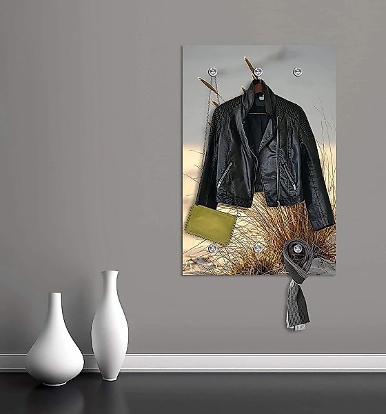 queence Garderobenleiste "Sylt" Wand Garderobe, Strand, Gräser, Düne, platz günstig online kaufen