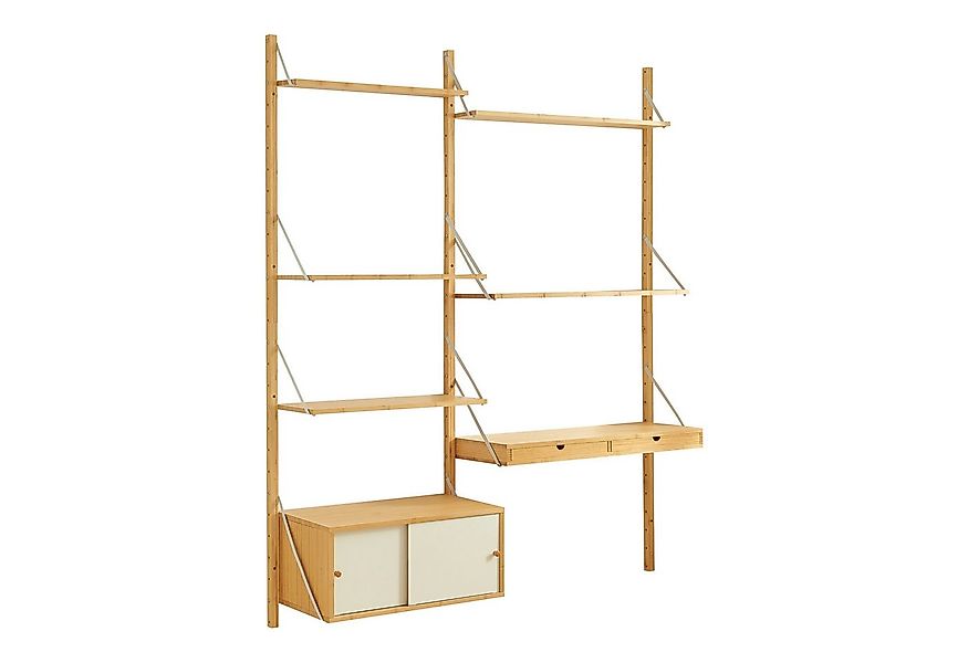 en.casa Wandregal, »Tingvoll« 5 Ablagen 2 Schubladen 1 Schrank 176x147x34 c günstig online kaufen