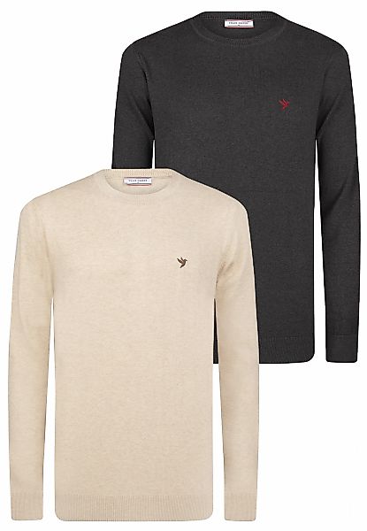 Felix Hardy Rundhalspullover "Pullover mit Rundhalsausschnitt 2er-Pack" günstig online kaufen
