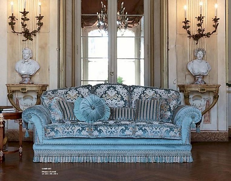 JVmoebel Sofa Dreisitzer Sofa 3 Sitzer Sofas Stoff Luxus Holz Wohnzimmer Mö günstig online kaufen