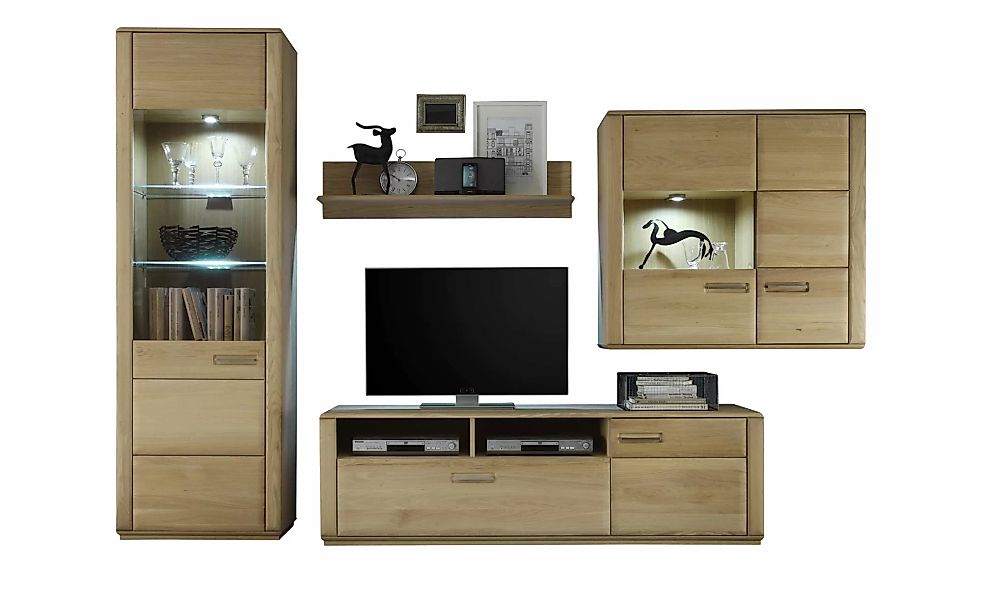 Woodford Wohnwand   Dio ¦ holzfarben ¦ Maße (cm): B: 286 H: 209 T: 51.0 Kom günstig online kaufen