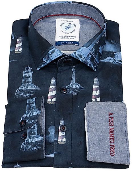 A Fish named Fred Langarmhemd leicht tailliert Kentkragen günstig online kaufen