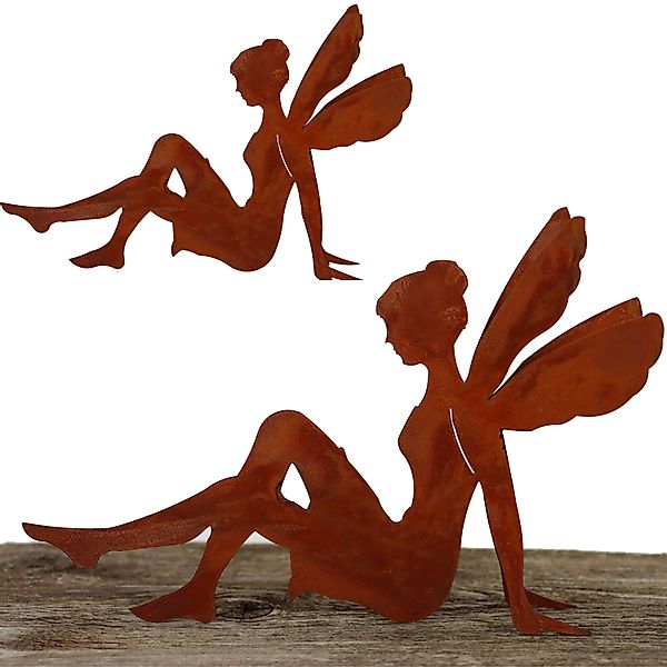 Rostikal Gartenfigur Metall Elfen Figur für günstig online kaufen