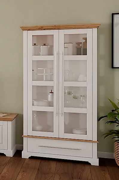 Home affaire Vitrine »Meliss«, Höhe 169 cm, Breite 94 cm, 2-türig, Kiefer m günstig online kaufen