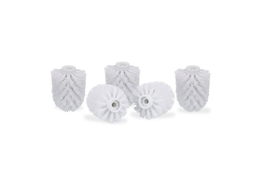 relaxdays Badezimmer-Set WC Bürstenkopf Ersatz-Set 9,5 mm D=8 cm, weiß günstig online kaufen
