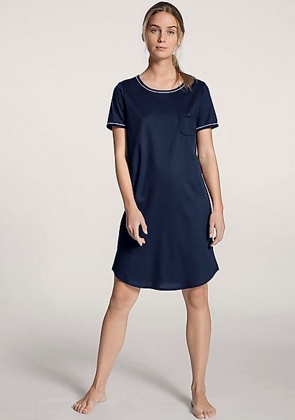 CALIDA Nachthemd Sweet Dreams Brusttasche, Interlock-Qualität, Kurzarm, wei günstig online kaufen