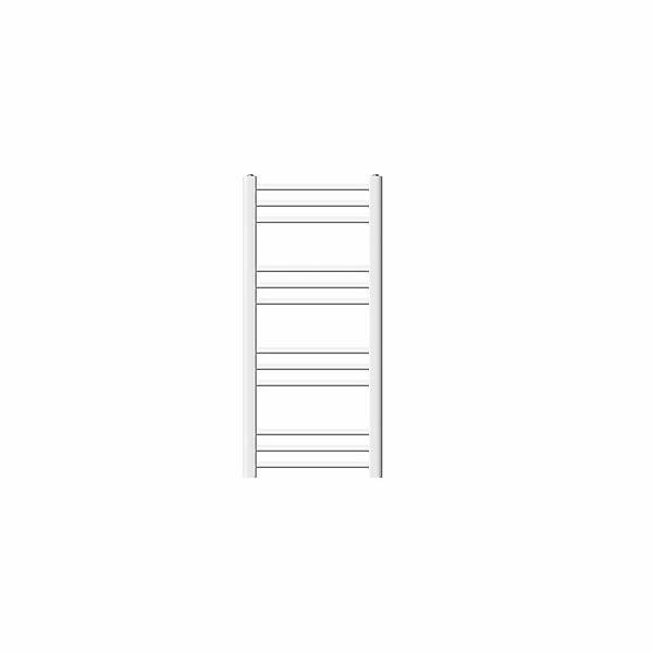 LuxeBath Badheizkörper Sahara 400x800 mm Weiß Gebogen mit Seitenanschluss günstig online kaufen