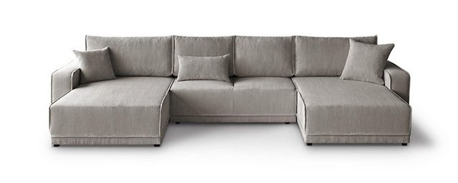 Beautysofa Ecksofa mit Schlaffunktion Primo U, Polsterecke für Wohnzimmer, günstig online kaufen