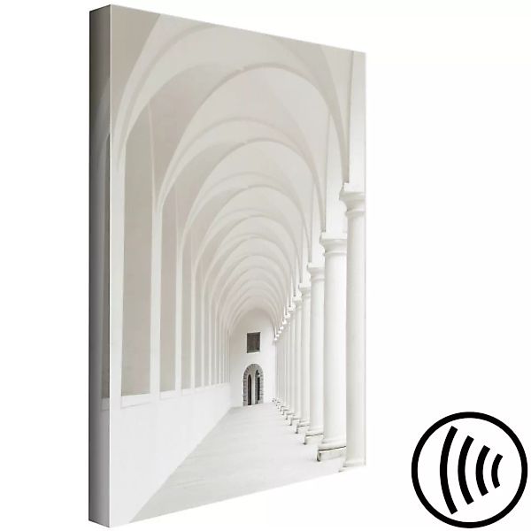 Leinwandbild Weiße Kolonnade - Foto mit Kirchenarchitektur in Weiß XXL günstig online kaufen
