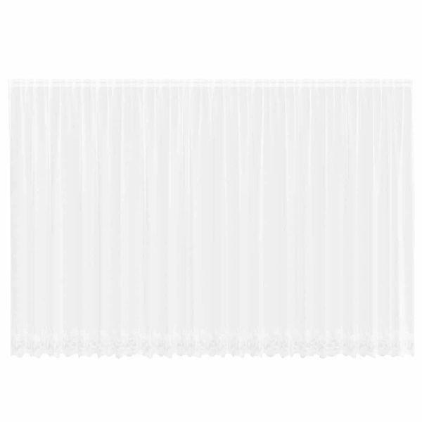 vidaXL Spitzenvorhang mit Vorhängen Weiß 600x240cm Polyester 4107821 günstig online kaufen