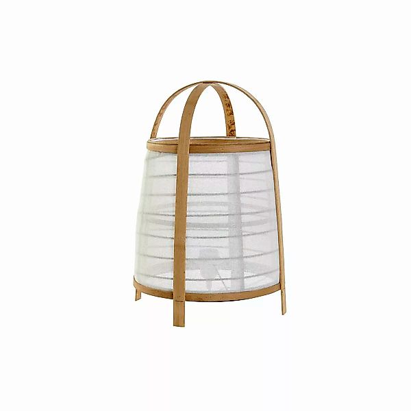 Tischlampe Dkd Home Decor Leinen Weiß Bambus 220 V 40 W (32 X 32 X 45.5 Cm) günstig online kaufen