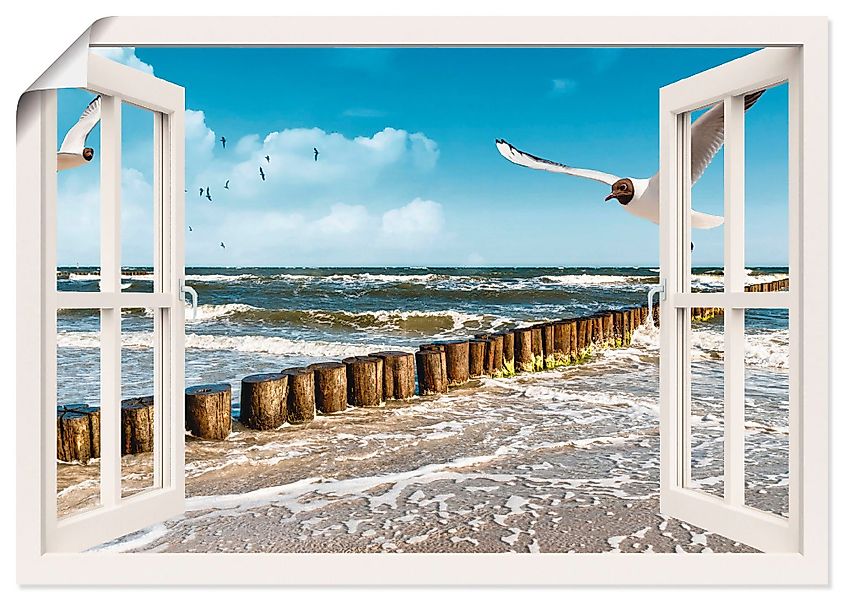 Artland Wandbild Fensterblick - Ostsee, Fensterblick günstig online kaufen