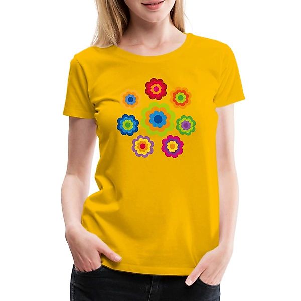 Spreadshirt T-Shirt 70er Jahre Hippie Flower günstig online kaufen