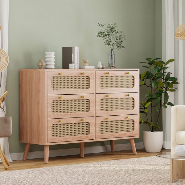 Furnishings Home Sideboard Schrank Kredenz Rattan günstig online kaufen