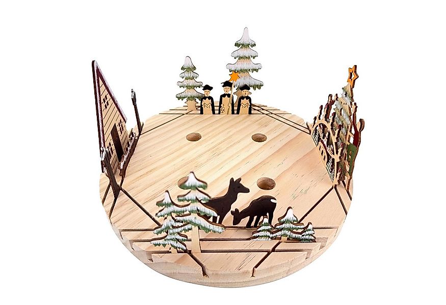 Online-Fuchs Dekotablett Adventskranz für 4 Stabkerzen zum Stecken & Dekori günstig online kaufen