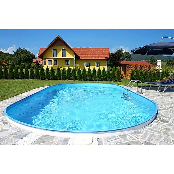 Summer Fun Stahlwand Pool-Set FERRARA Einbaubecken Ovalf. 525x320x120cm günstig online kaufen