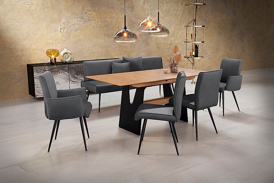 K+W Komfort & Wohnen Essgruppe »Giacomo I« 6 Stk. tlg. 2 Stühle und 2 Armle günstig online kaufen