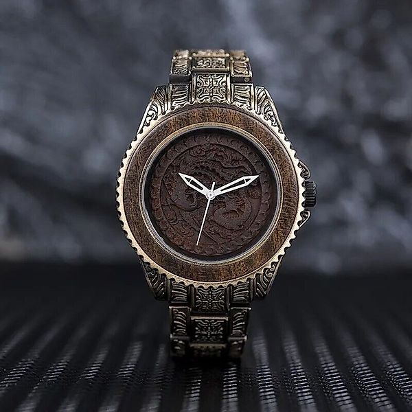 Holztick Bavaria Quarzuhr Odin, Used look günstig online kaufen