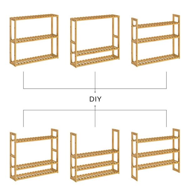 Casaria Badregal, Holz Hängeregal 60x54cm 3 günstig online kaufen